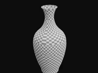 Ornate Black and White Vase Free 3D model