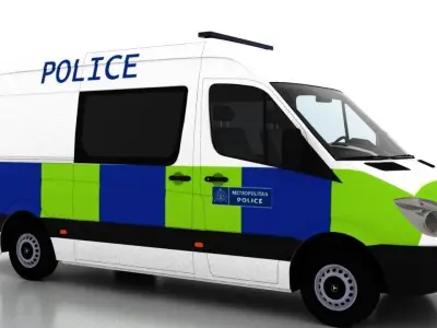 Mercedes Benz Sprinter L2H2 2009 England Police EU 3D model