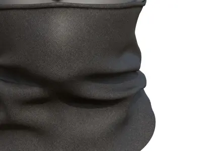 military scarf  worn  3D model