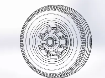 Wheel Oldsmobile Starfire 1964 for scale model 3D print model