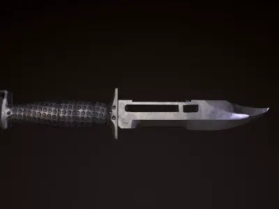 Combat Knife Low-poly 3D model