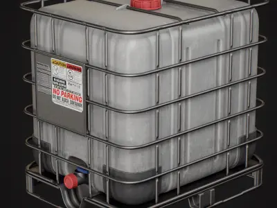 IBC Water Tank Low-poly 3D model