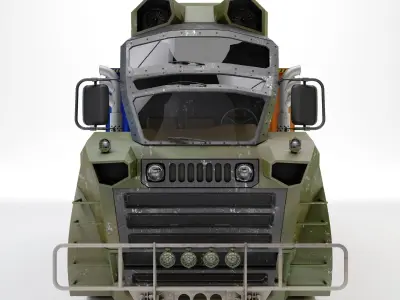 Heavy military truck 3D model
