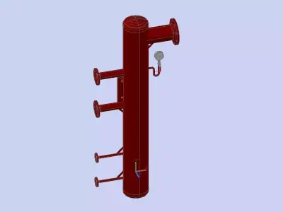 Steam Bottle HP DN250 3D model