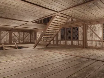 Medieval Houses 40- 4K Textures Game Ready Low-poly 3D model