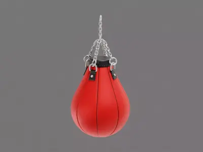 Punching Bag Low-poly 3D model 2