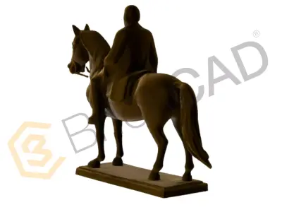 Statue of King Albert 3D Model High Detail 3D model