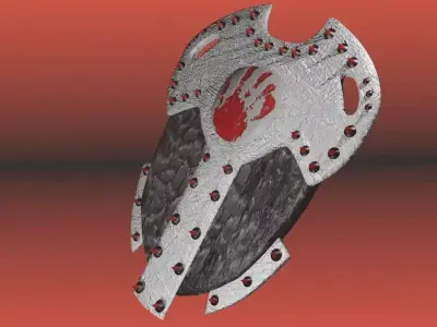 Ornate Spiked Shield 3D model