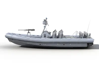 Naval Special Warfare Rigid Hull Inflatable Boat RHIB 2 3D model