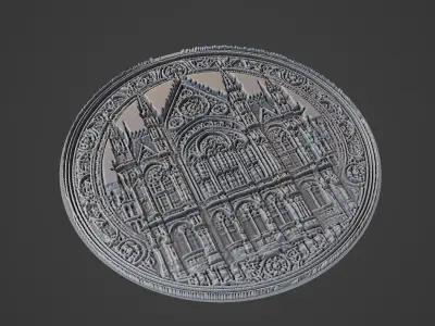 Building House Pendant Medallion 3D print model 25
