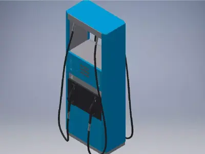 Fuel station 3d model 3D model
