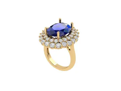 Oval Ring 3D print model 9