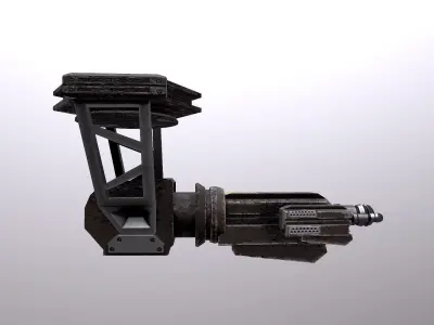 TURRET 01 Low-poly 3D model