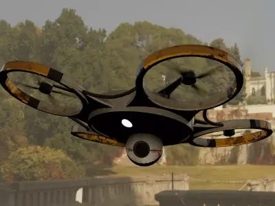 3D Quadrocopter drone Free low-poly 3D model