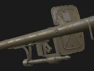 Panzerschreck german anti-tank rocket launcher Low-poly 3D model