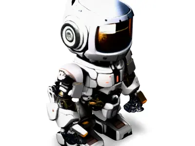 Cute SciFi Robot Game Ready Low-poly 3D model purchase