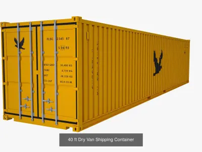 40 ft Shipping Containers Collection 3D Model Pack