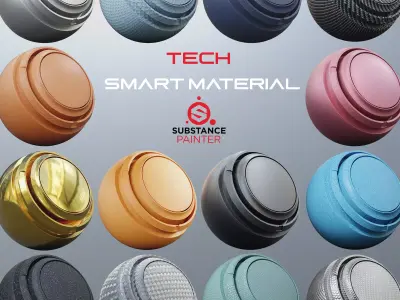 50 tech smart material substance painter Texture