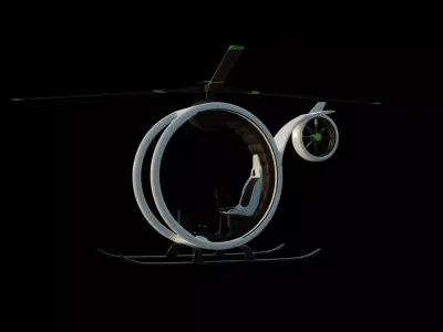 Scifi-looking Helicopter Free 3D model