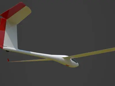 Glider Sailplane  Low-poly 3D model