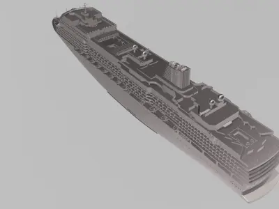 MS Nieuw Statendam Holland America Line cruise ship  3D print model