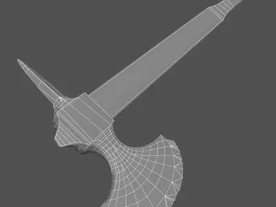 Turkish battleaxe 3D model