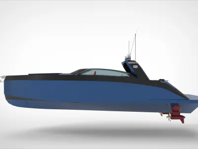 Libertas Yacht Low-poly 3D model