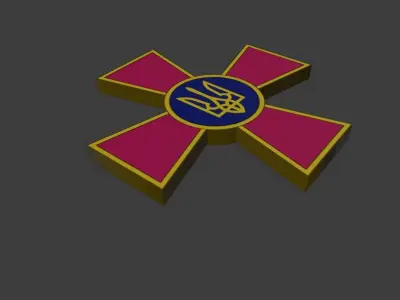 Ukrainian Armed Forces Emblem 3D 3D model