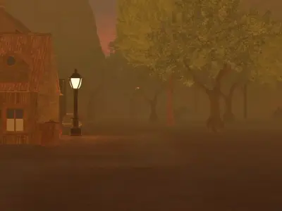 Glowing Town 3D model