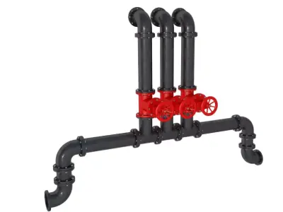 Industrial Pipes 3D model buy