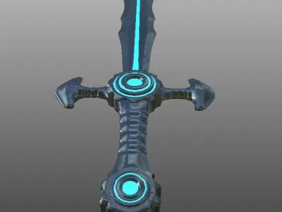 Sci-Fi Sword Low-poly 3D model