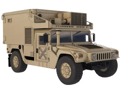 Humvee Military M1113 Shelter 2005 3D model