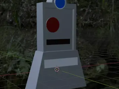 jurassic park sign Low-poly 3D model