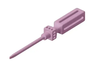 Plastic Screwdriver Toy 3D model