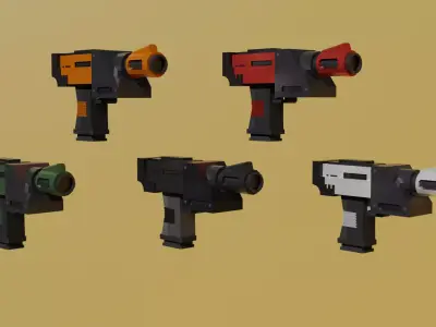 Warhammer 40k Autopistol Low-poly 3D model