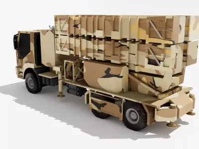 Khordad-15 Iranian Heat Map Low-poly 3D model