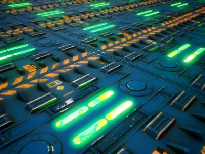 PBR Seamless Sci-Fi Texture 43 Low-poly 3D model
