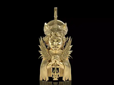 Baby Angel Hip Hop Pendant 3D print model