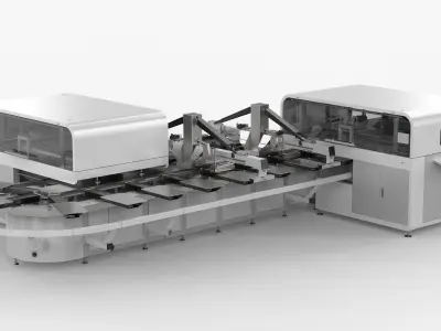 Fully Automatic 24 Station Oval Printing Machine 3D model