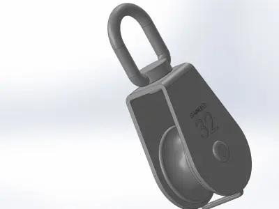 Single pulley 32 size 3D model