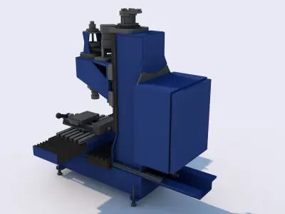 Milling Machine Tool Low-poly 3D model