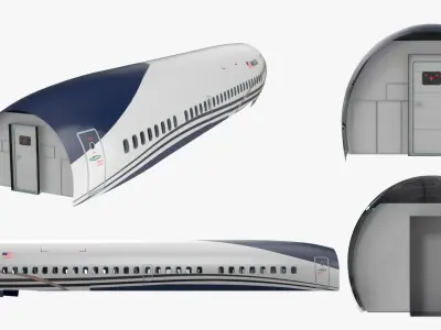 Boeing 737 Passenger Cabin 3D model
