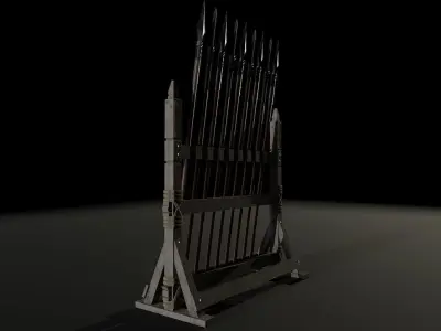 Stand for spear Low-poly 3D model