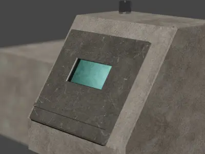 Modern Bunker Low-poly 3D model