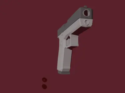 Glock 20 Low Poly Free low-poly 3D model
