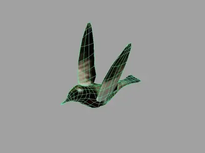 sparrow bird with Rigging and  Animation  Low-poly 3D model