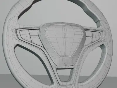 Car steering wheel design Free 3D model