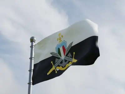 Animated Maldives Flags  3D model