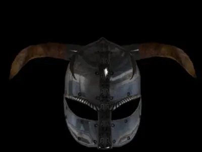 viking helmet Low-poly 3D model