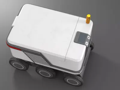 Delivery Courier Robot PBR 3D model
